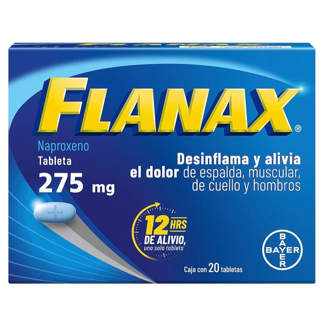 Flanax Tabletas Caja 275mg × 20 pzs