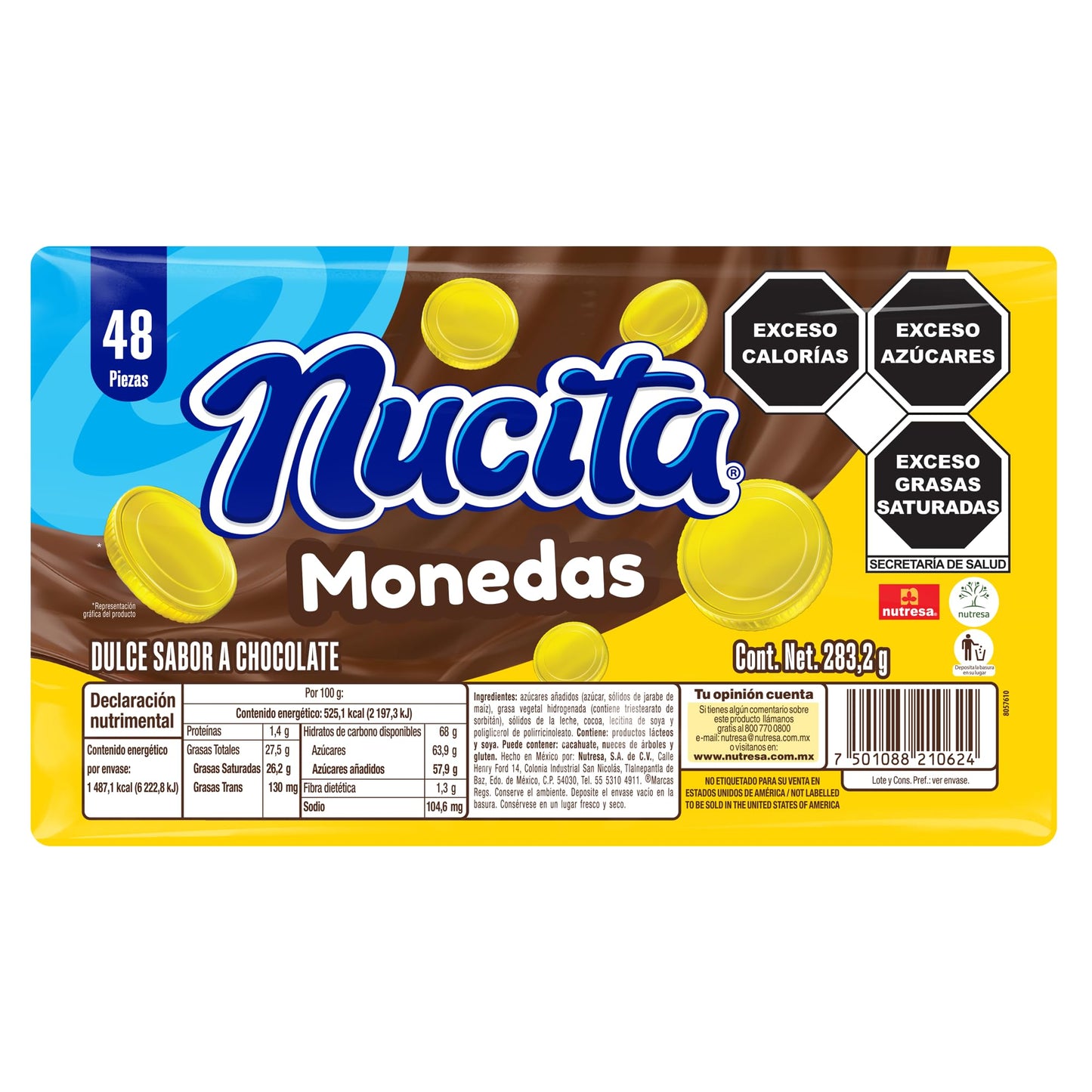 Nucita Monedas Oro Chocolate 48 pzs