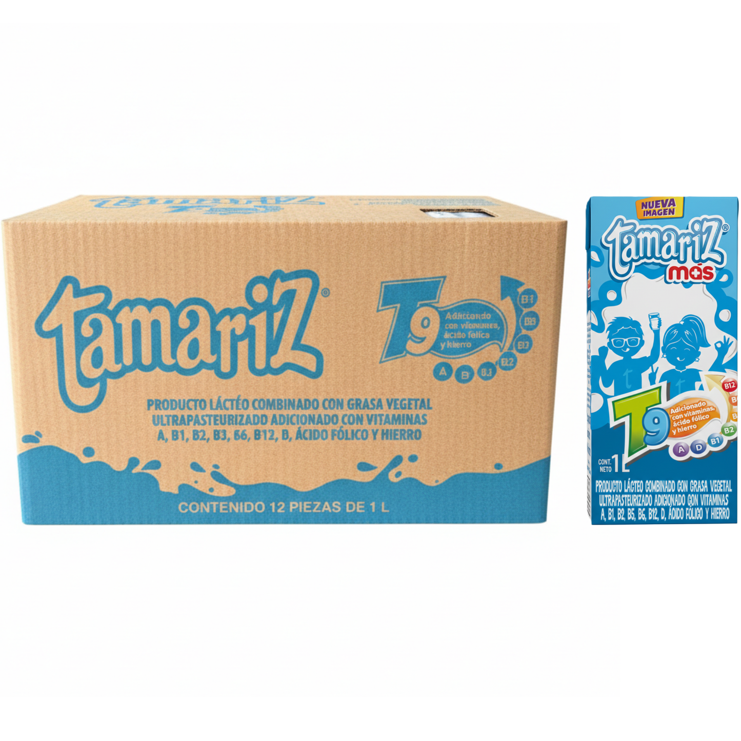 Leche Tamariz Más T9 6 pzs × 1L