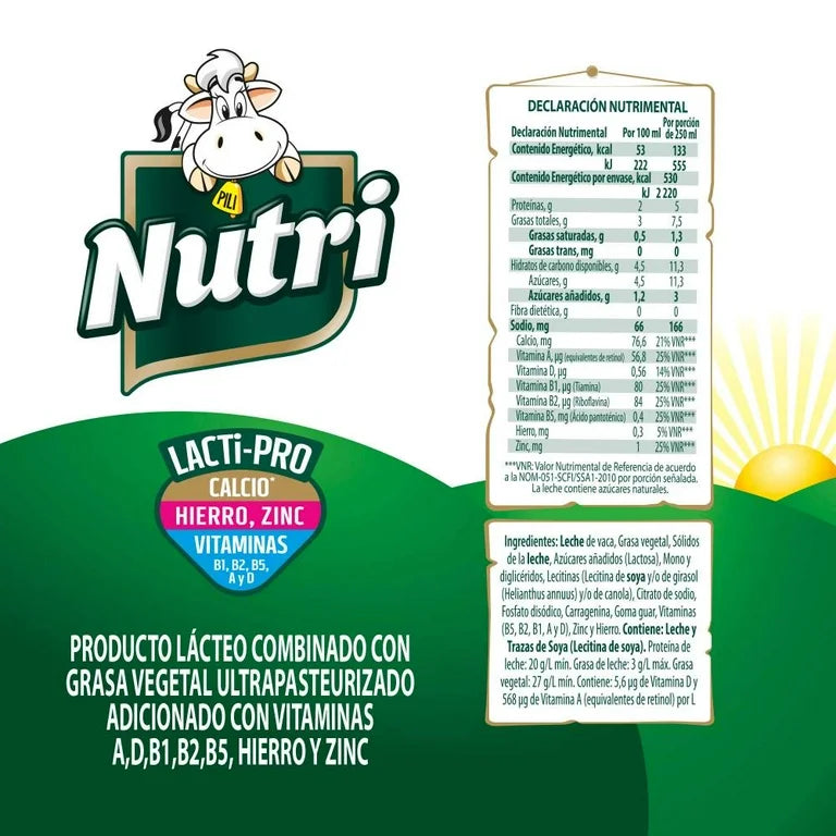 Producto Lácteo Nutri Clásica 1L × 6 pzs