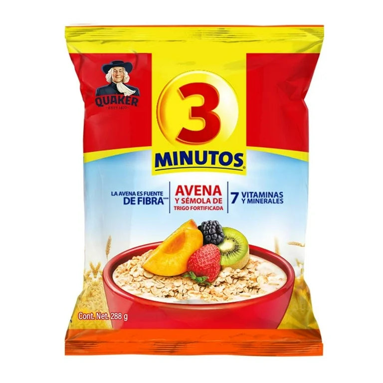 Avena Quaker 3 Minutos Fortificada 288g
