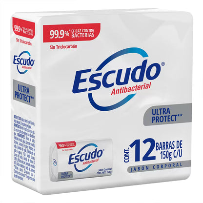 Jabón Escudo Azul Paquete 135g x 12 pzs