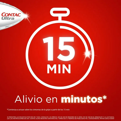 Antigripal Contac Ultra Tabletas 12 pzs