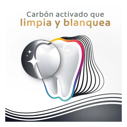 Pasta Dental Colgate Total Carbón Activado 75ml × 6 pzs