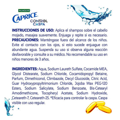 Shampoo Caprice Control Caspa Fuerza Vitamina E 750ml