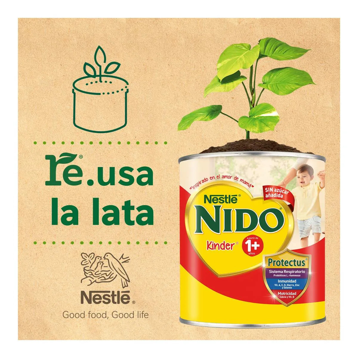 Alimento Nido Kinder 1+ Lata 800g