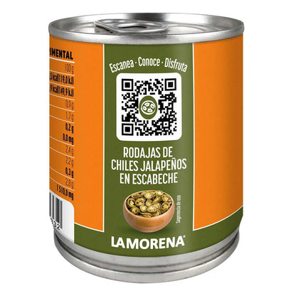 Rodajas de Chiles Jalapeños en Escabeche La Morena 210g