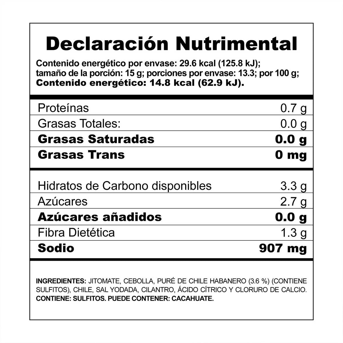 Salsa Casera con Chile Habanero Herdez Lata 200g