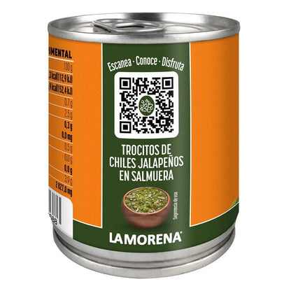 Trocitos de Chiles Jalapeños en Escabeche La Morena 225g