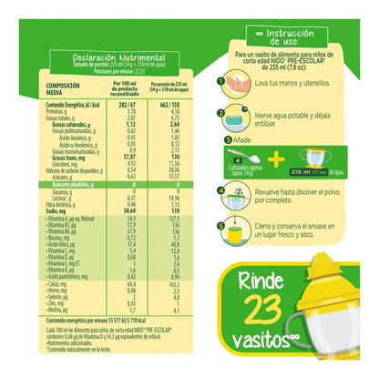 Alimento Nido Pre-Escolar 2+ Lata 800g