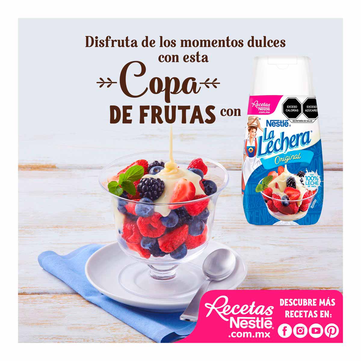 Leche Condensada Nestlé La Lechera Sirve Fácil Original 335g