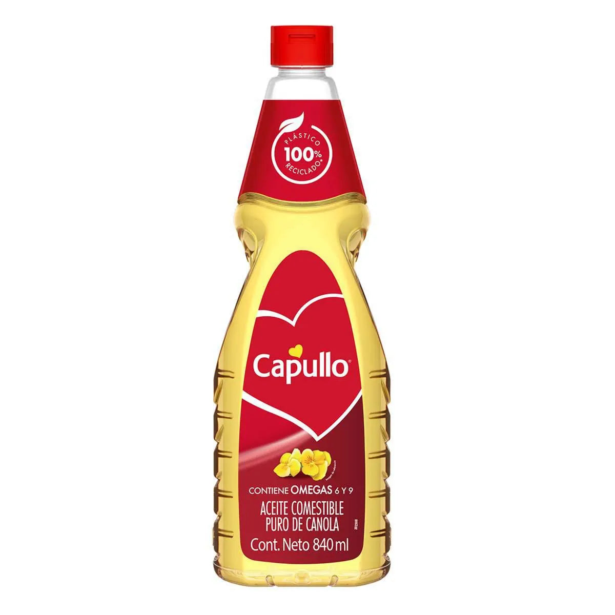 Aceite Capullo Puro de Canola 845ml × 3 pzs