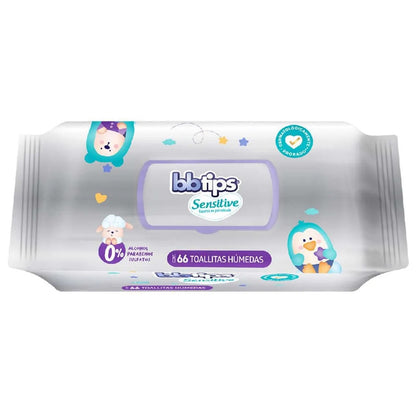Toallitas Húmedas Bbtips Sensitive 66 pzs