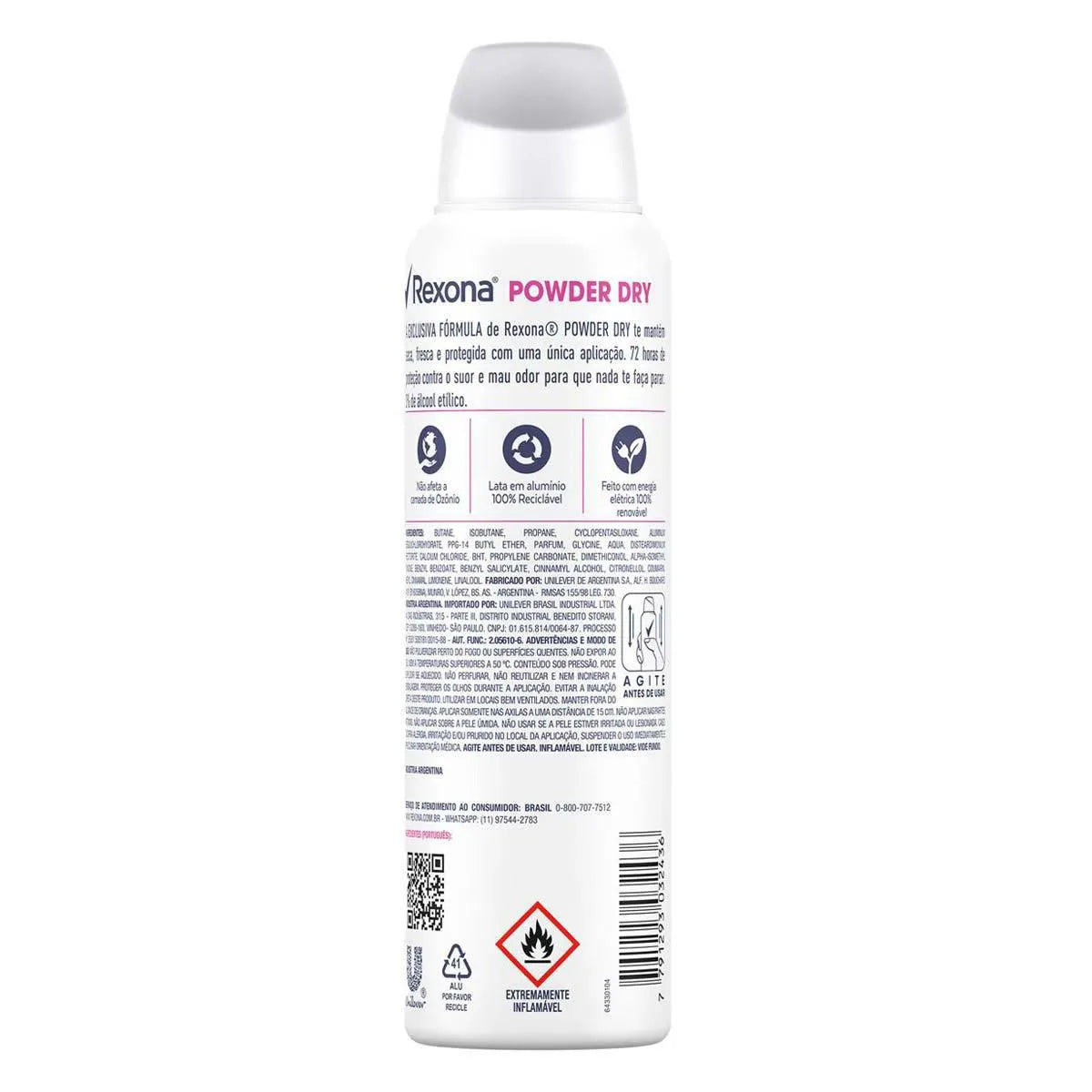 Antitranspirante en Aerosol Rexona Powder Dry 150ml