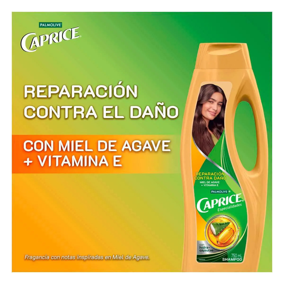 Shampoo Caprice Especialidades Reparación Miel de Agave y Vitamina E 750ml