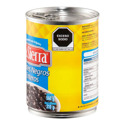 Frijoles Enteros Negros La Sierra 560g