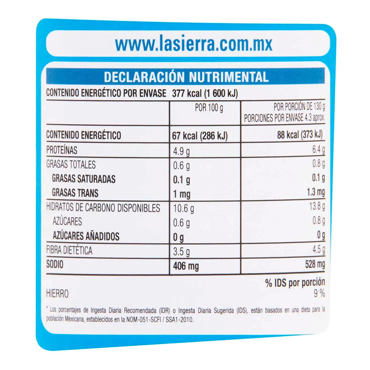 Frijoles Enteros Negros La Sierra 560g