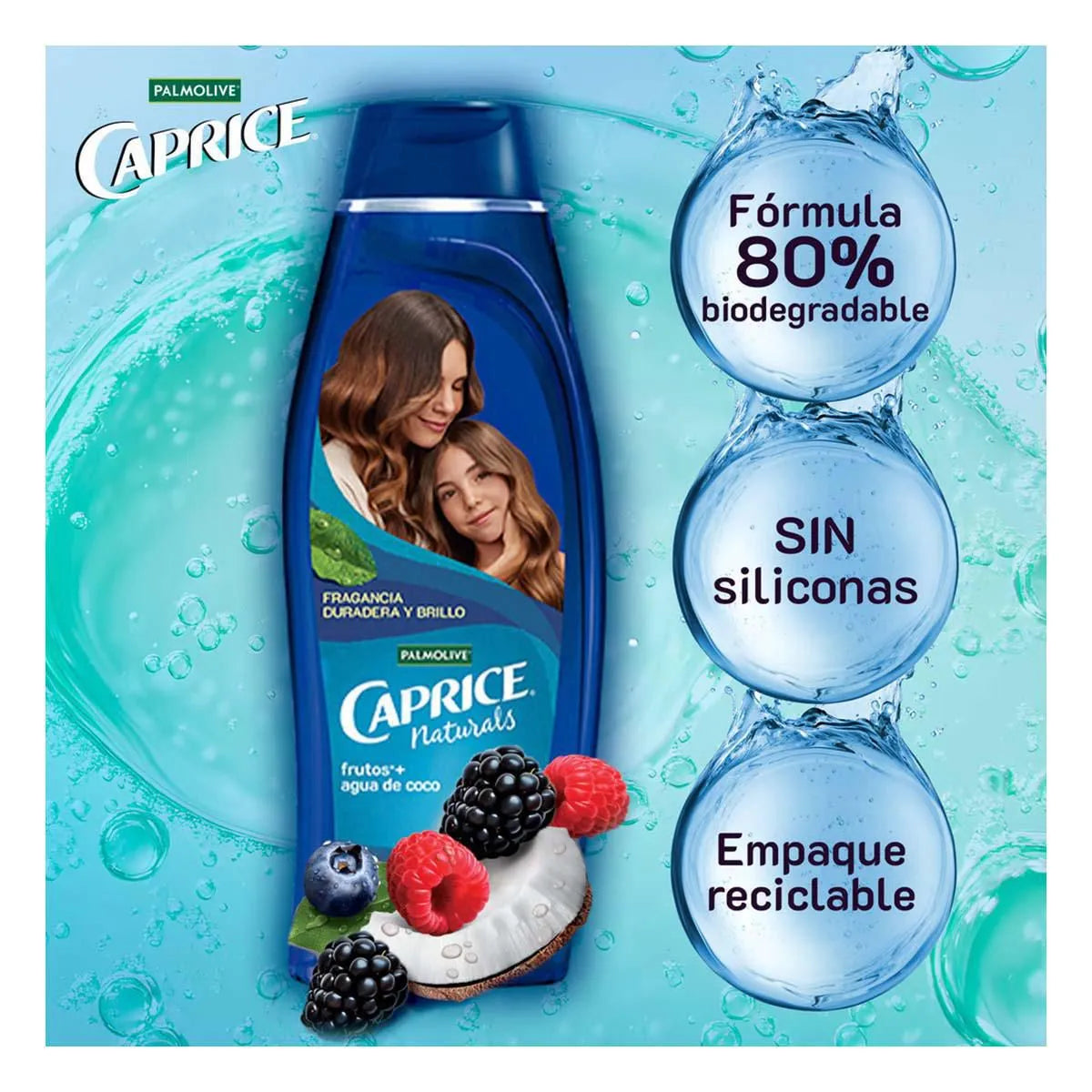 Shampoo Caprice Naturals Frutos Rojos y Agua de Coco 760ml