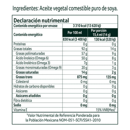 Aceite Vegetal Nutrioli Puro de Soya 400ml