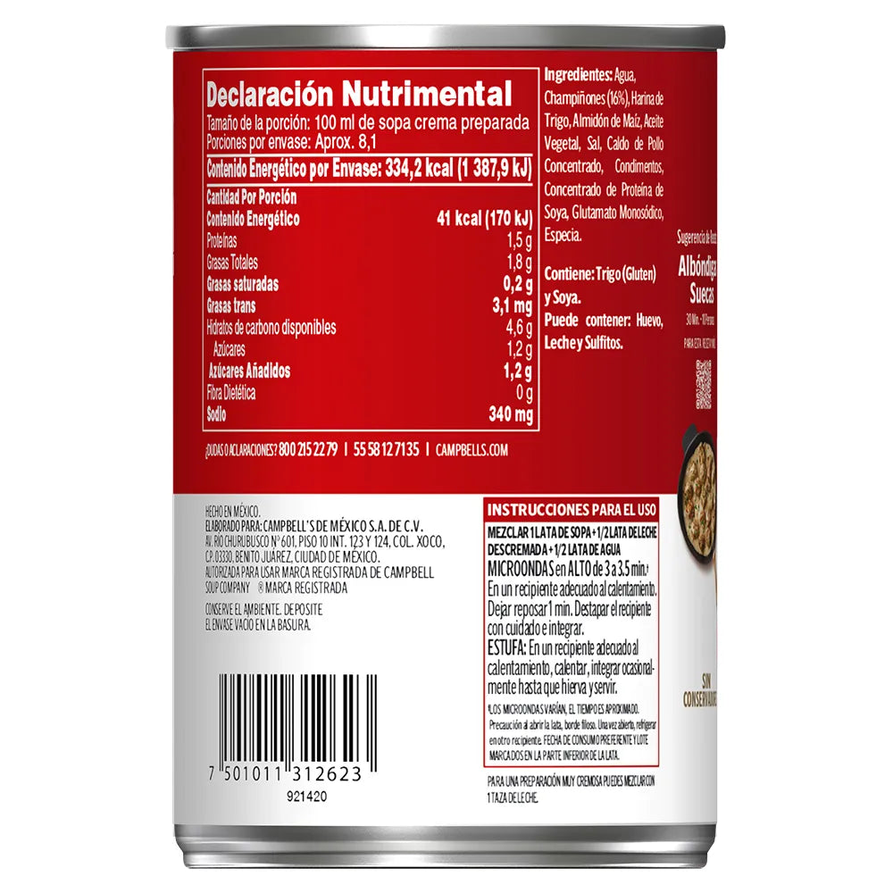 Crema Campbell's Champiñón 420g