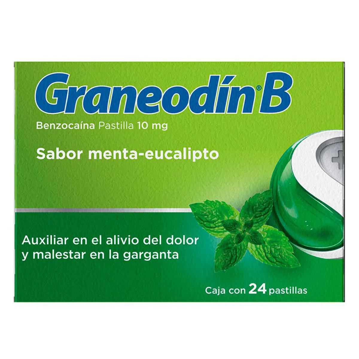 Graneodín B Dolor de Garganta Menta Eucalipto 24 pzs