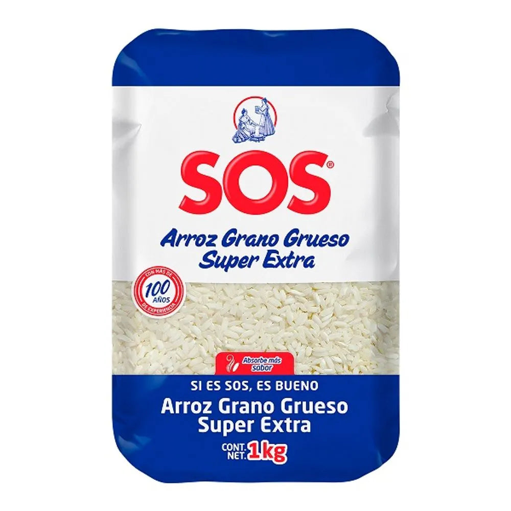 Arroz SOS Grano Grueso Súper Extra 1kg