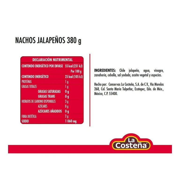 Nachos de Jalapeño La Costeña 380g