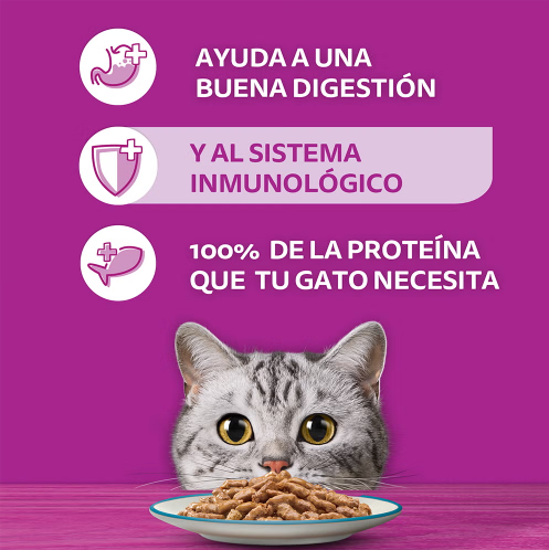 Sobres Whiskas para Gato Adulto Atún 85g × 8 pzs