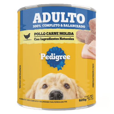 Alimento Húmedo Lata Pedigree Pollo Carne Molida 625g