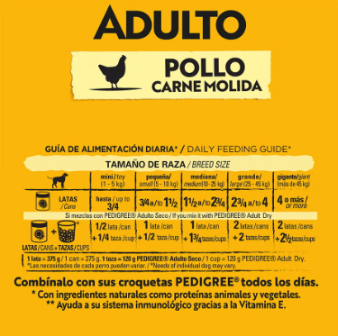 Alimento Húmedo Lata Pedigree Pollo Carne Molida 625g