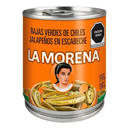 Rajas Verdes de Chiles Jalapeños en Escabeche 200g