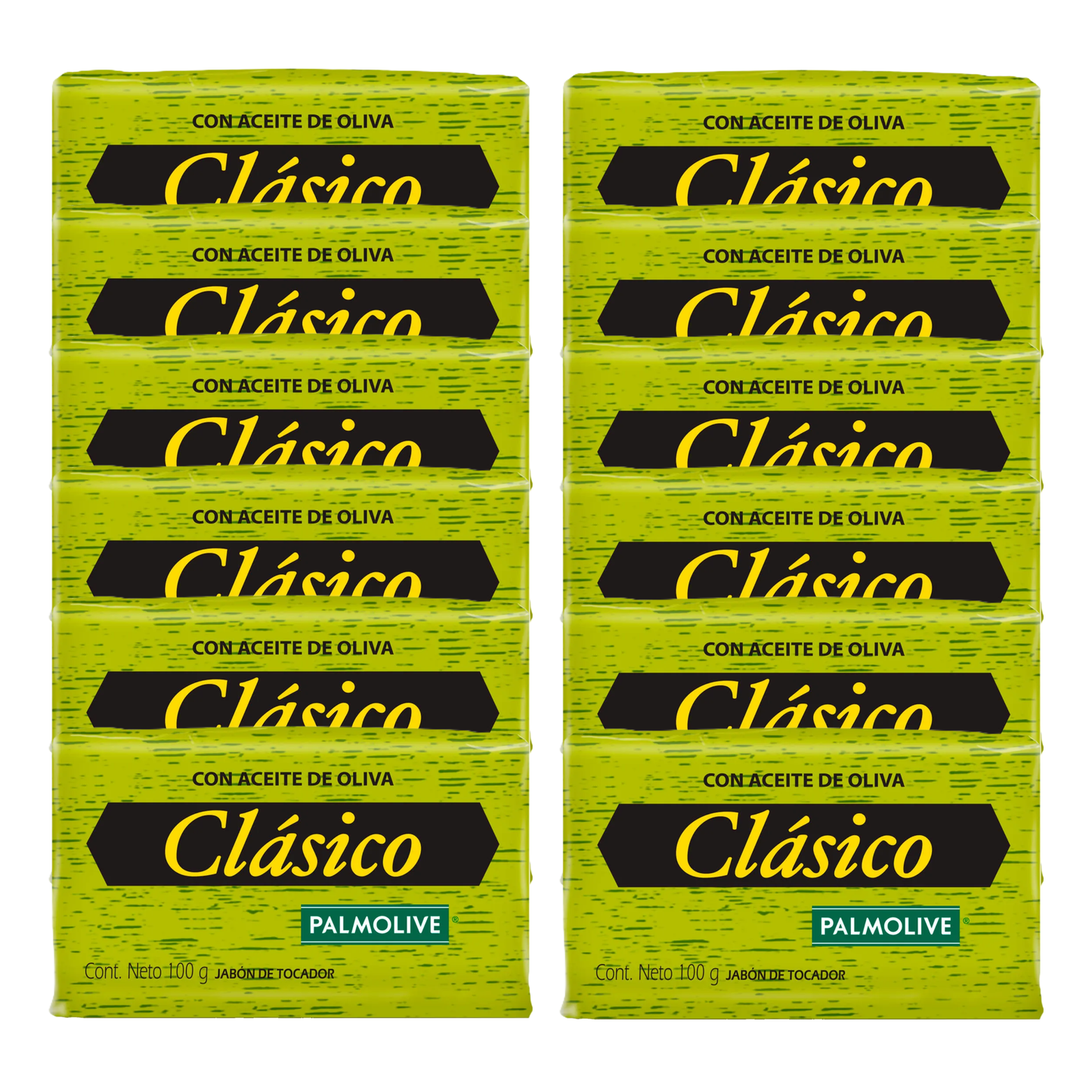 Jabón en Barra Palmolive Clásico Aceite de Oliva 100g × 12 pzs