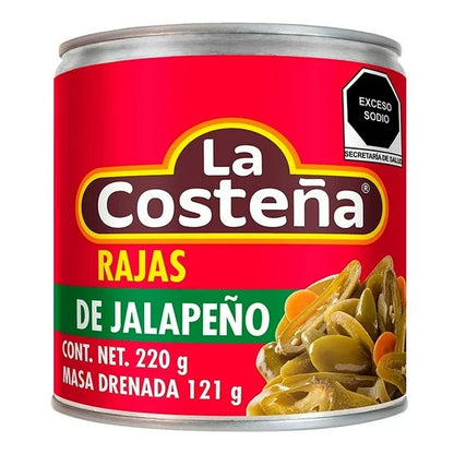 Rajas de Jalapeño La Costeña 220g